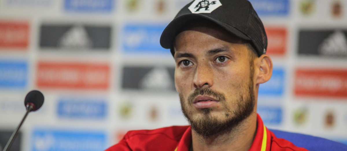 David Silva, en una de sus últimas convocatorias con la selección española