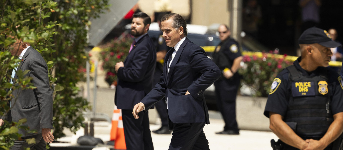 Hunter Biden a su salida de los juzgados