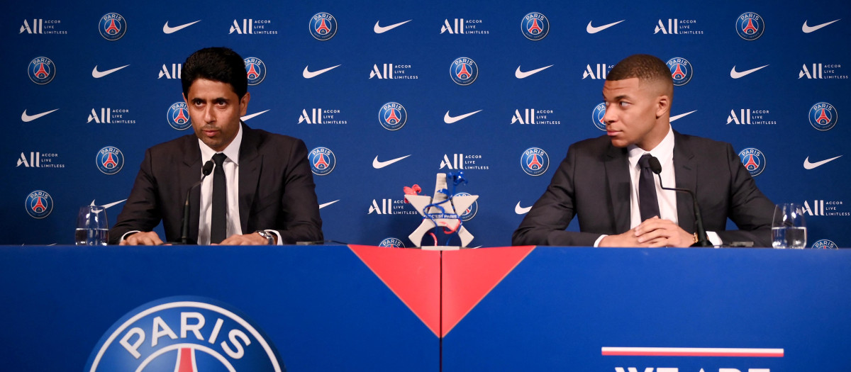 Al Khelaifi y Mbappé, en una imagen de archivo