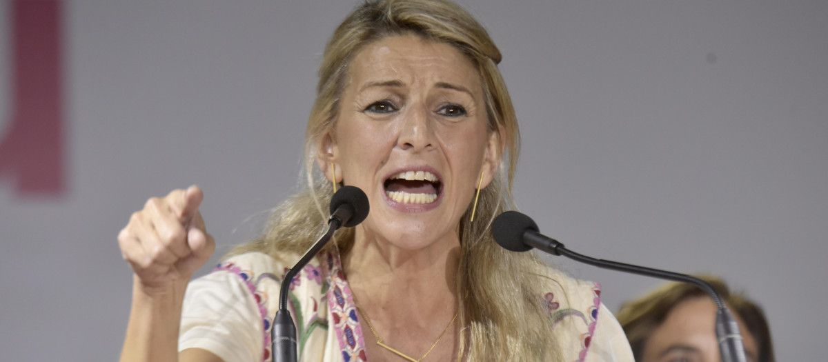 La vicepresidenta y candidata de Sumar Yolanda Díaz