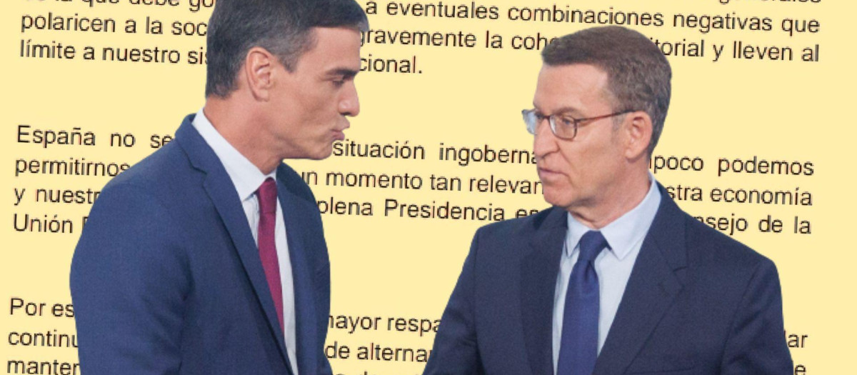 Pedro Sánchez y Alberto Núñez Feijóo
