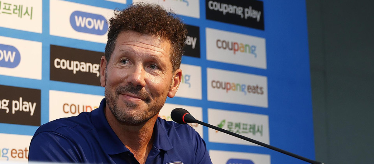 Simeone, en su llegada a Monterrey