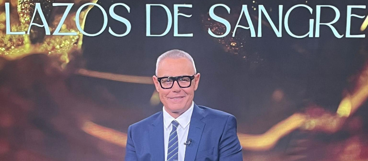 Jordi González en el plató de Lazos de sangre