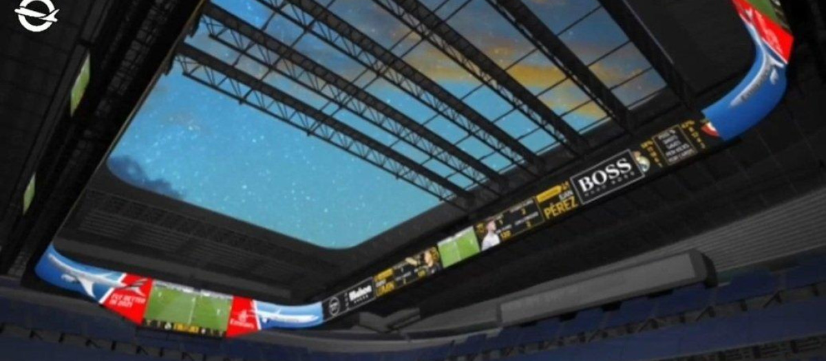 Así lucirá el marcador del Santiago Bernabéu