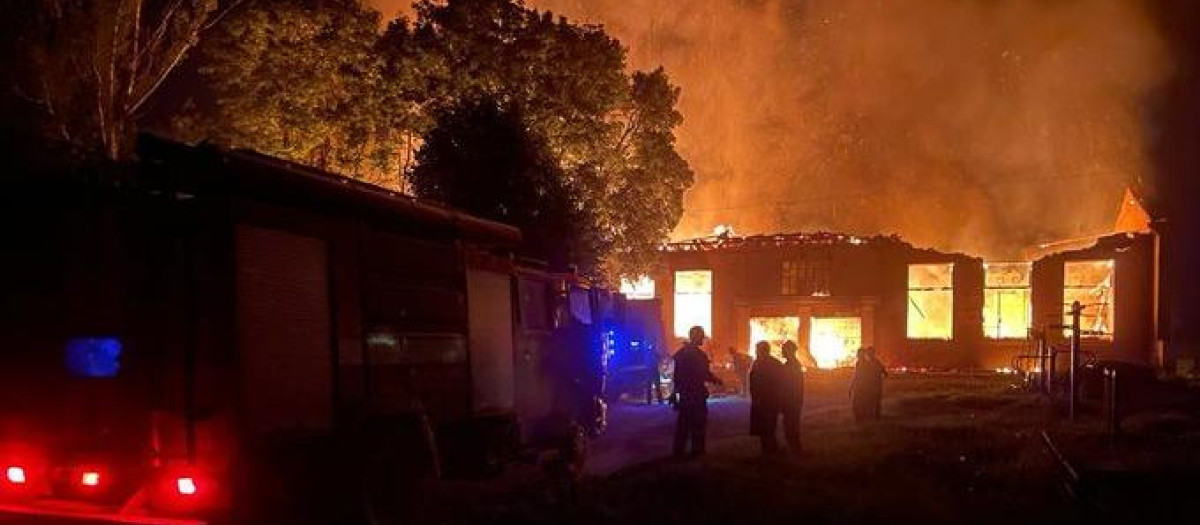 Bombardeo ruso contra un centro de transfusión de sangre en Járkov