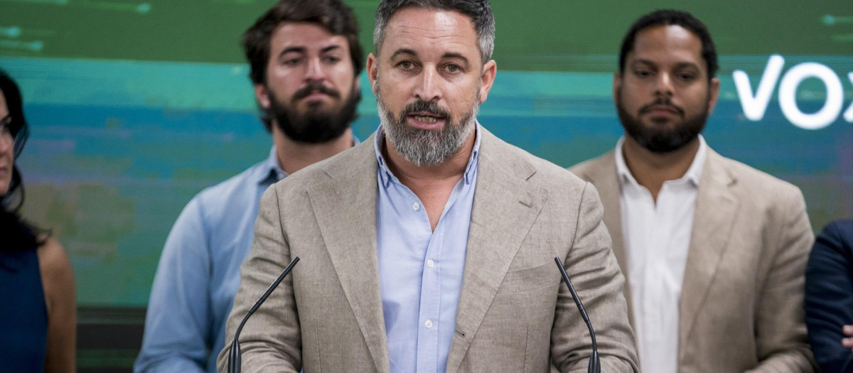 El líder de Vox, Santiago Abascal.