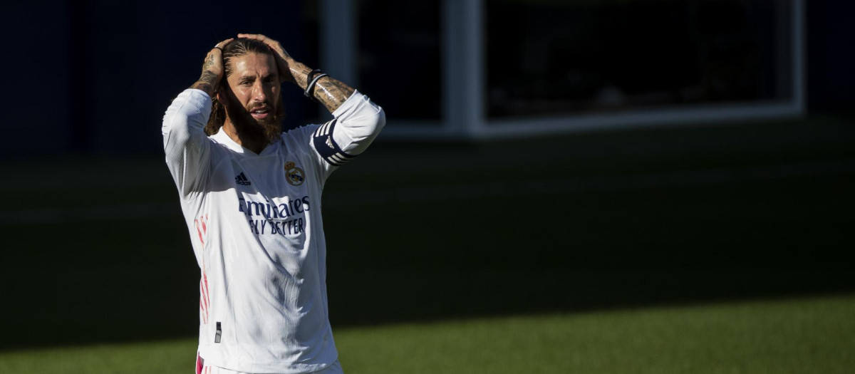 Sergio Ramos, en una imagen de archivo, en su última temporada en el Real Madrid