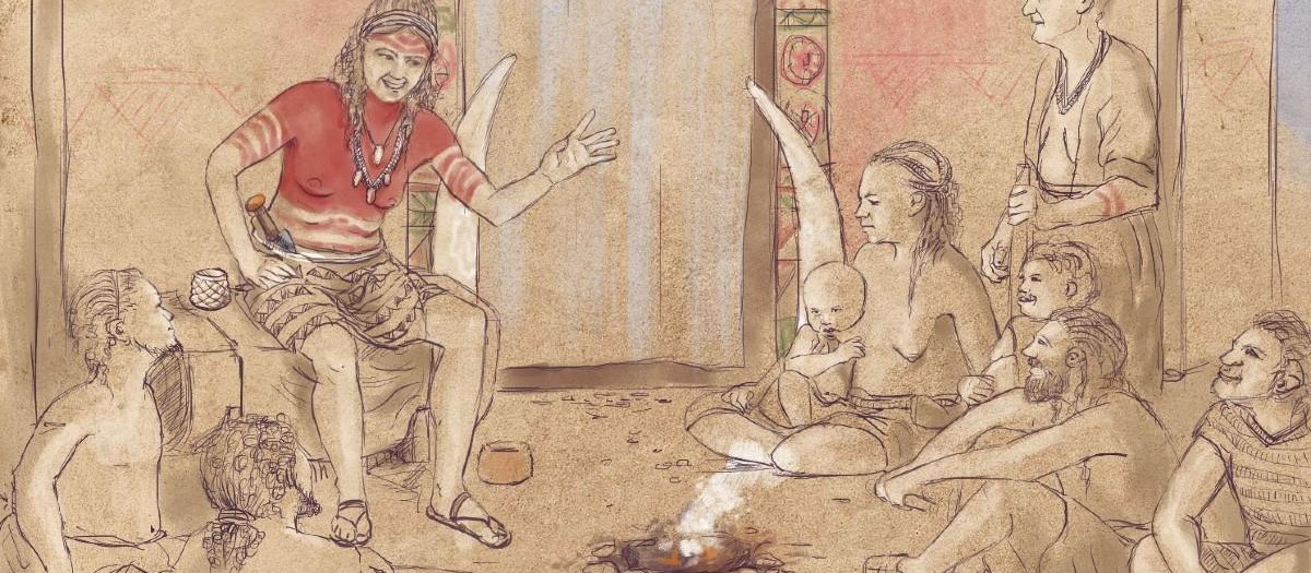 Representación artística de la ’dama de marfil’, la persona más poderosa de la Edad de bronce en Iberia