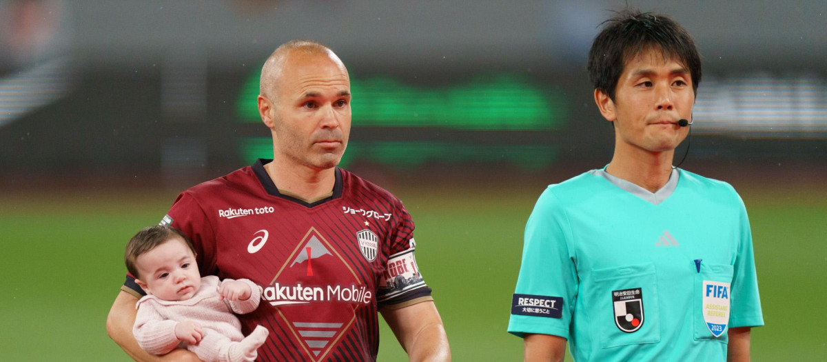 Andrés Iniesta, en el que fue su último partido en Japón