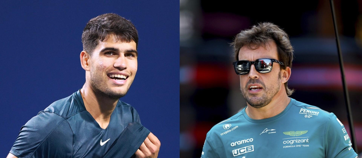 Carlos Alcaraz y Fernando Alonso