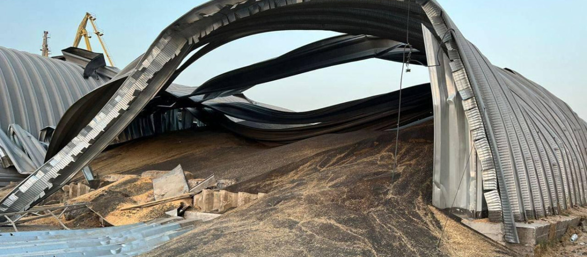 Ucrania denunció un ataque con drones contra los almacenes de grano en Odesa