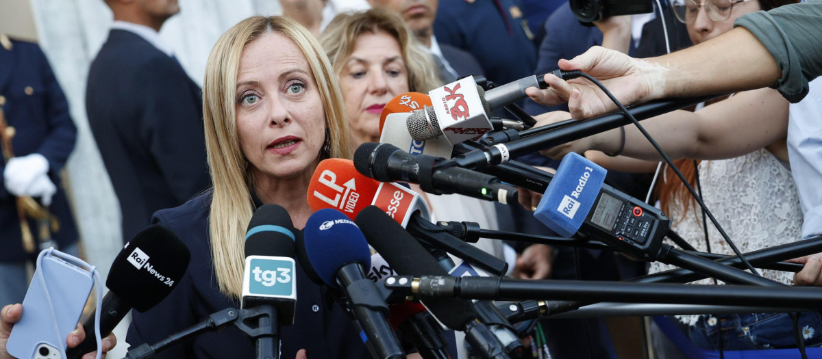 La primera ministra italiana Giorgia Meloni