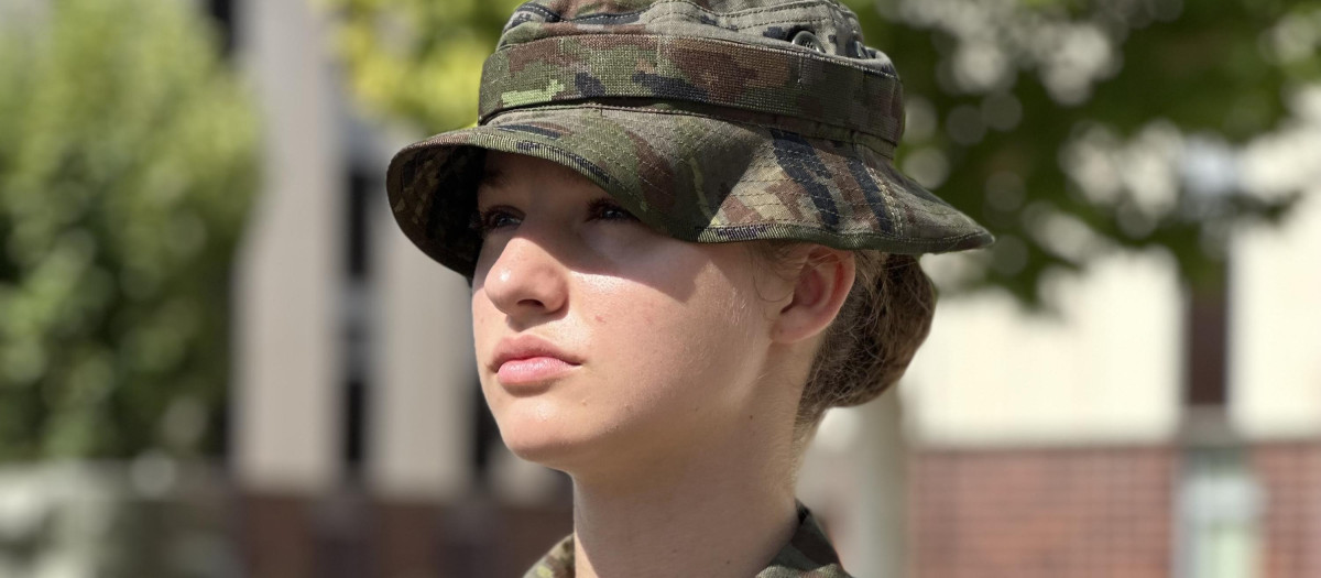 Princess ofAsturias Leonor de Borbon at the General Military Academy in Zaragoza. Friday August 18, 2023