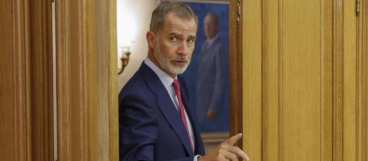 Felipe VI, este lunes durante la ronda de consultas
