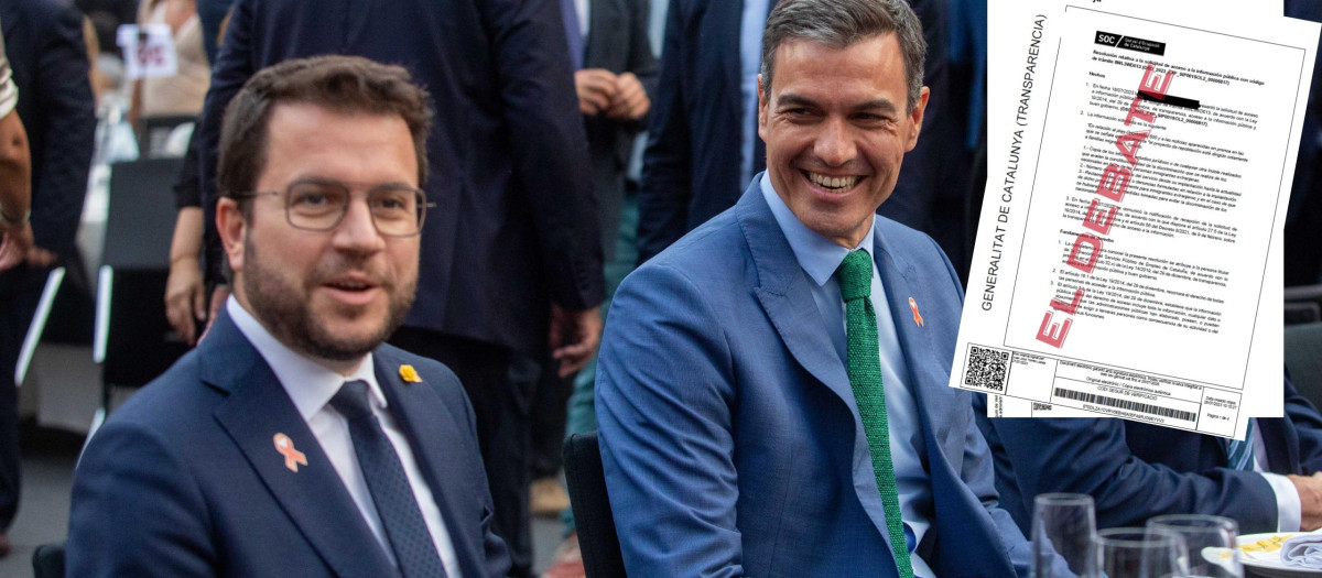 El presidente de la Generalidad de Cataluña, Pere Aragonés, y el presidente del Gobierno, Pedro Sánchez