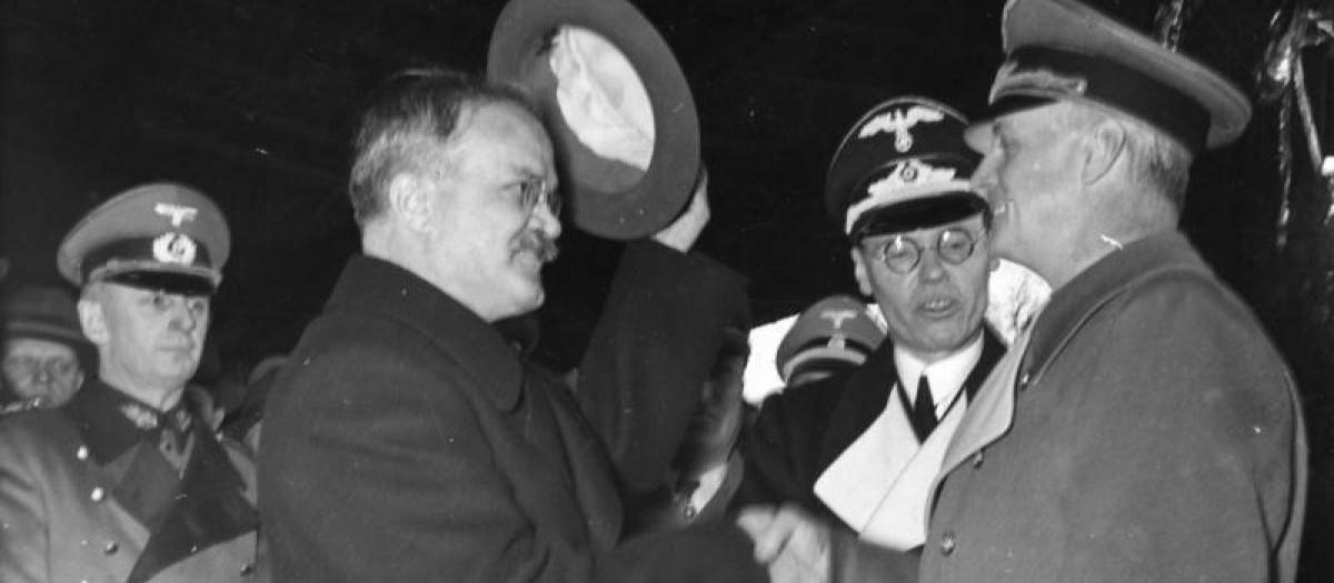 Ribbentrop se despide de Molotov en Berlín, noviembre de 1940