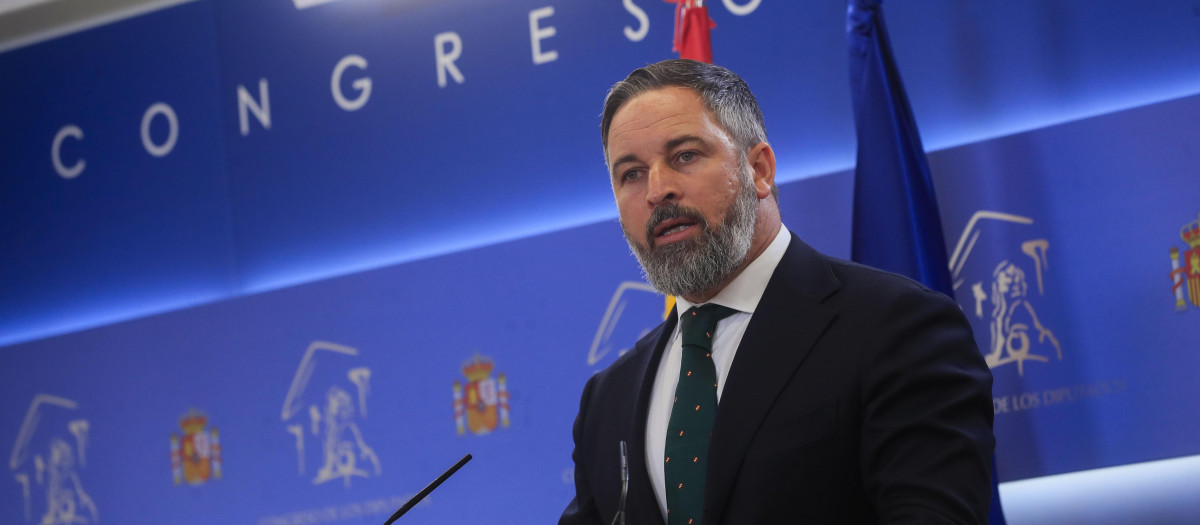 El presidente de Vox, Santiago Abascal