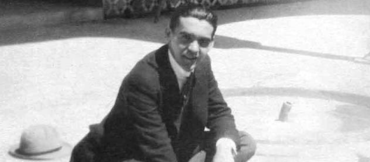 Federico García Lorca en La Alhambra en 1922