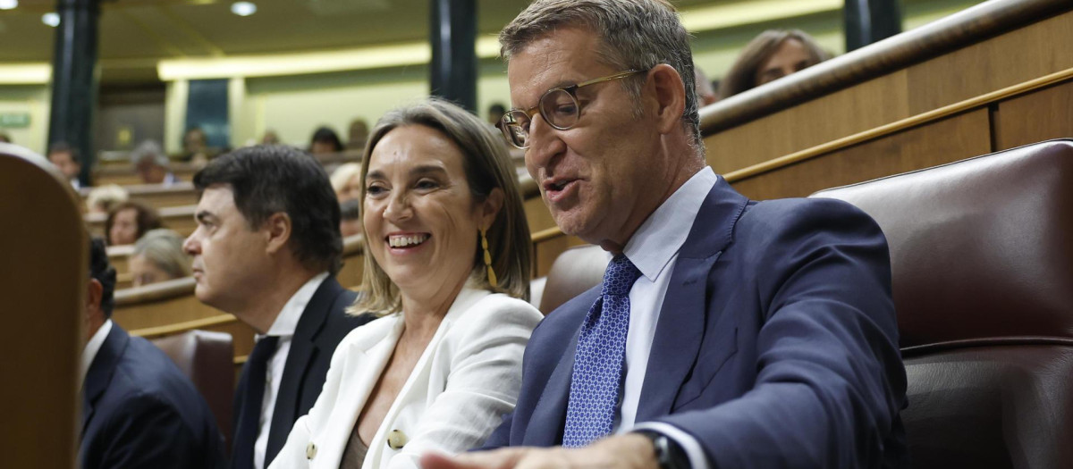 Feijóo y Gamarra, en el Congreso de los Diputados, en una imagen de archivo