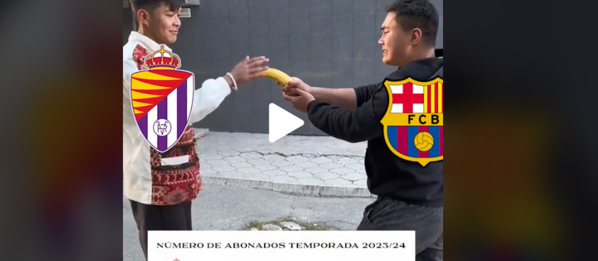 Imagen del vídeo que ha difundido el Valladolid en TikTok