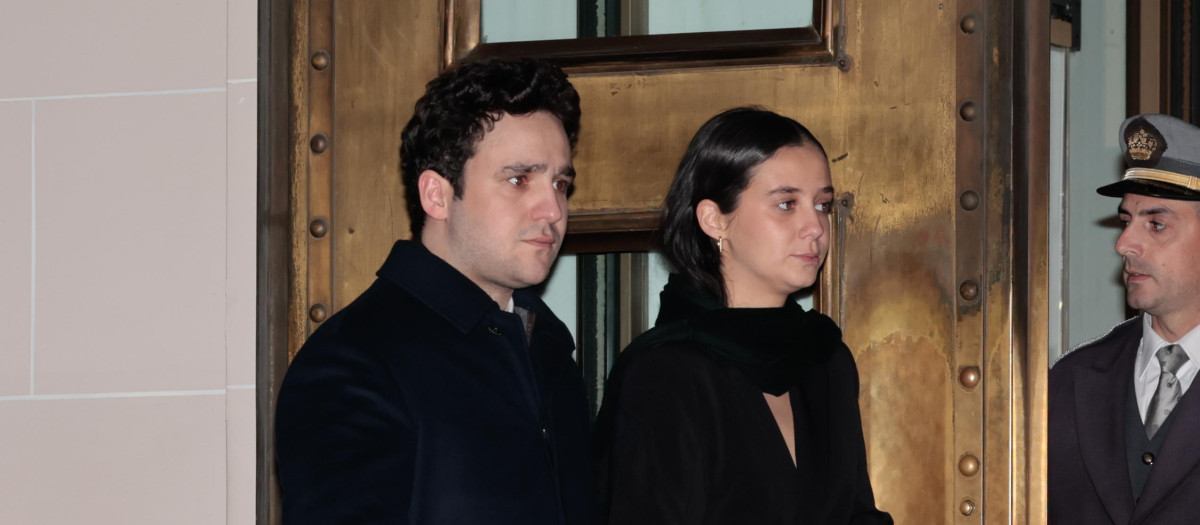 Felipe Juan Froilan and Victoria Federica Marichalar arrive in Athens for the funeral of Constantine of Greece, Sunday January 15, 2023.