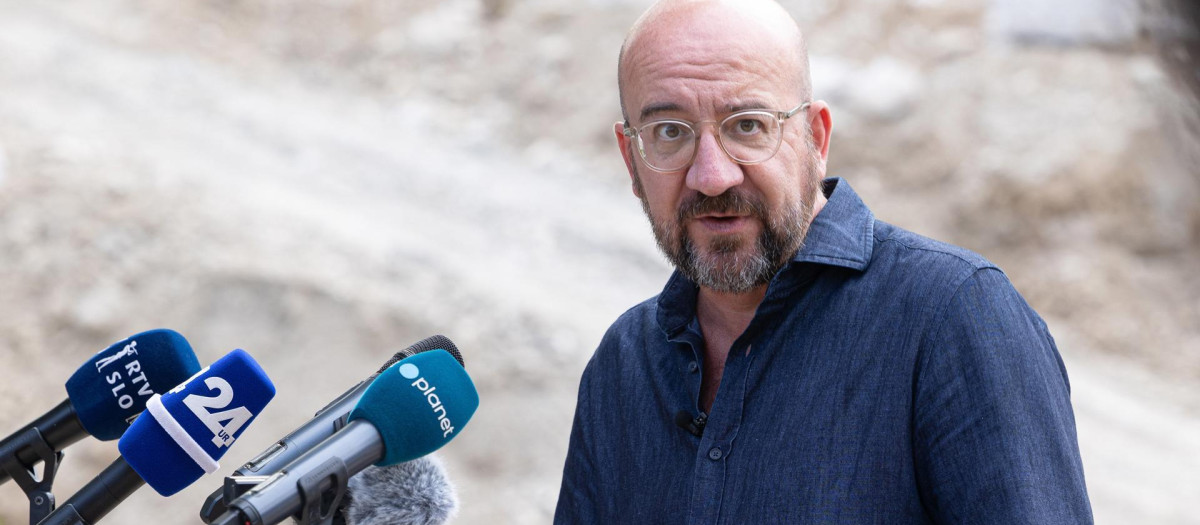 El presidente del Consejo Europeo Charles Michel en Eslovenia