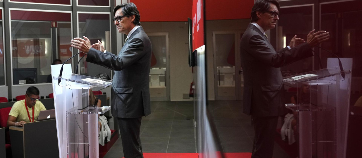 El líder del PSC, Salvador Illa, esta semana