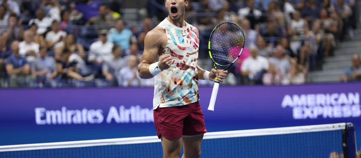 Carlos Alcaraz, en los cuartos de final del US Open