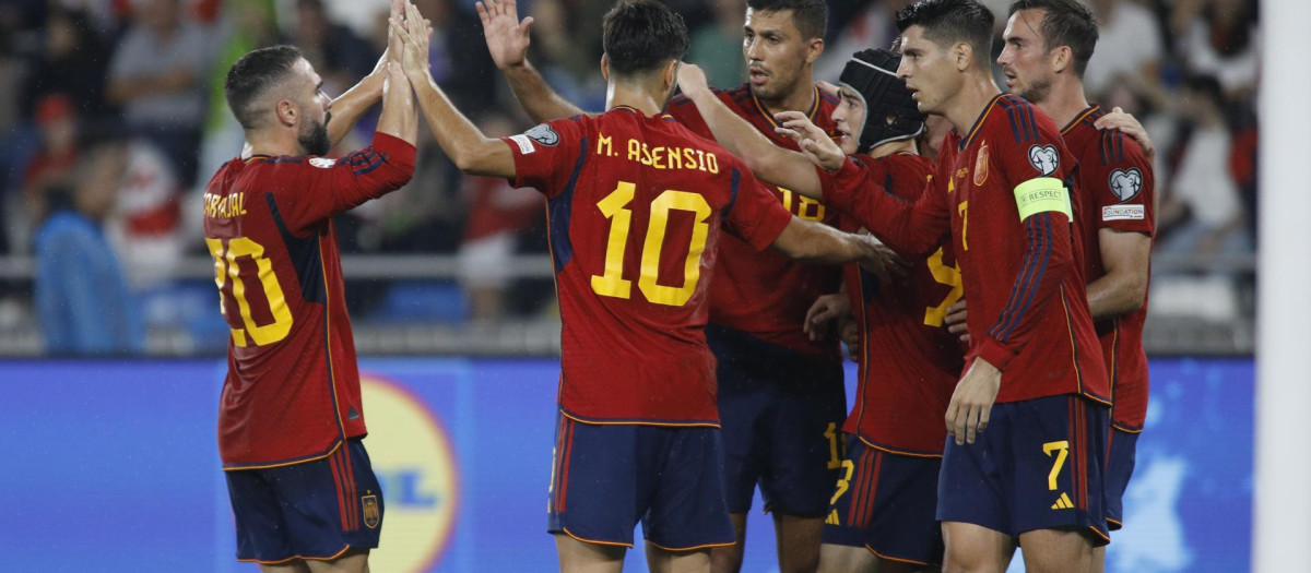 Goleada de España en Georgia en la fase de clasificación a la Eurocopa 2024