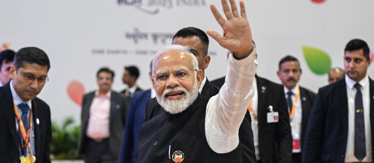 El primer ministro indio, Narendra Modi, durante la cumbre del G20
