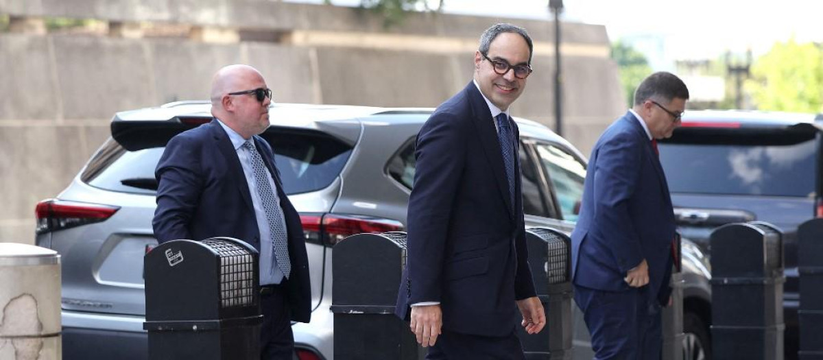 Los responsables de la Fiscalía, a su llegada al tribunal encargado de juzgar el caso Google.
