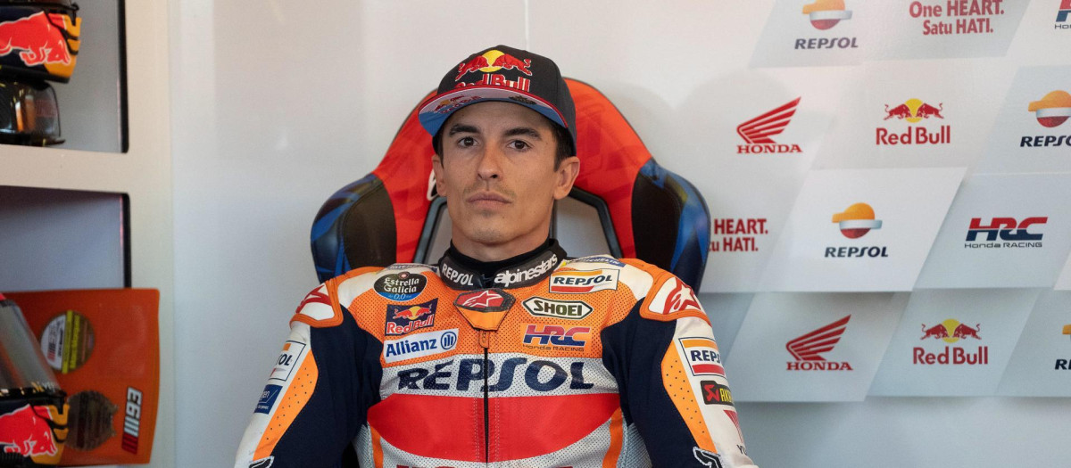 Marc Márquez, pensativo, en la que es su peor temporada de su carrera en MotoGP