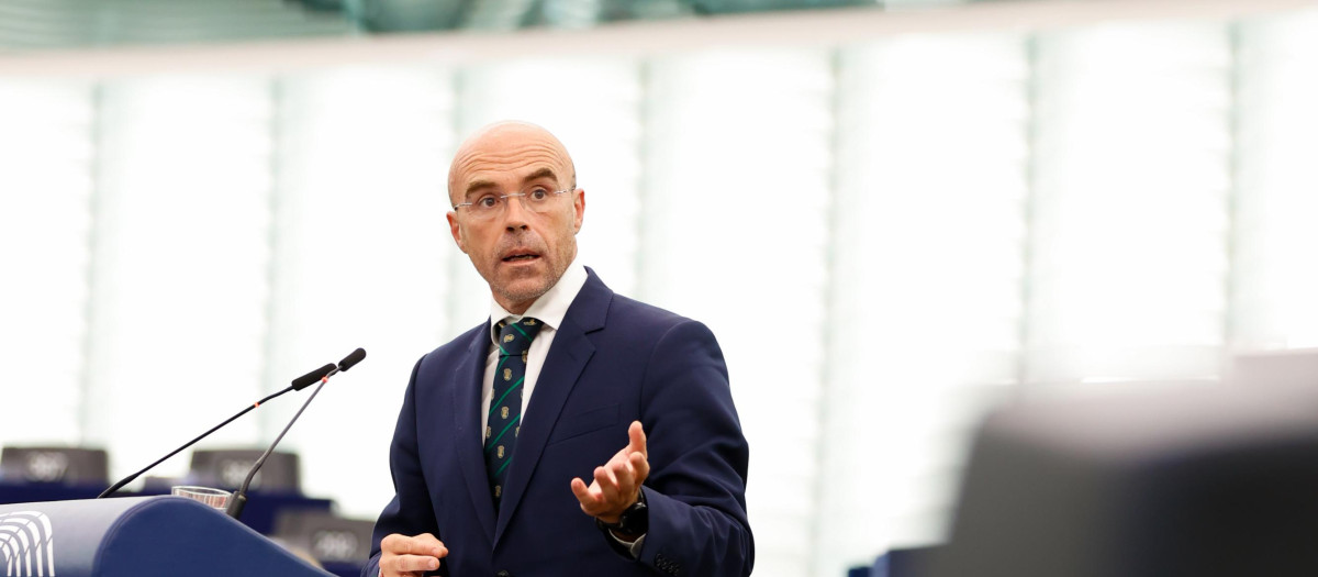 Jorge Buxadé, en el Parlamento Europeo