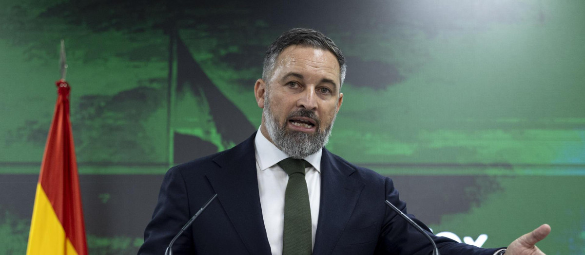 Santiago Abascal, ofrece una rueda de prensa tras a reunión del Comité de Acción Política de Vox al inicio del curso político