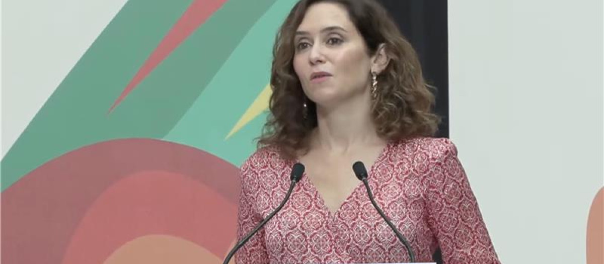 Isabel Díaz Ayuso, durante la presentación de Hispanidad 2023