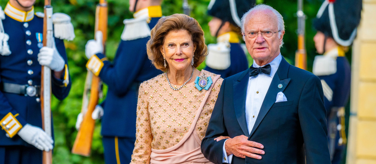 King Carl Gustaf,Queen Silvia attending the Swedish king his 50th Jubilee in Stockholm.