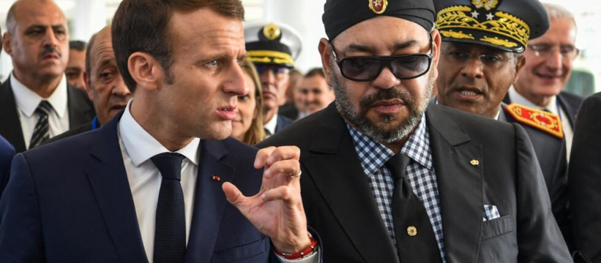 Mohamed y Macron Afp