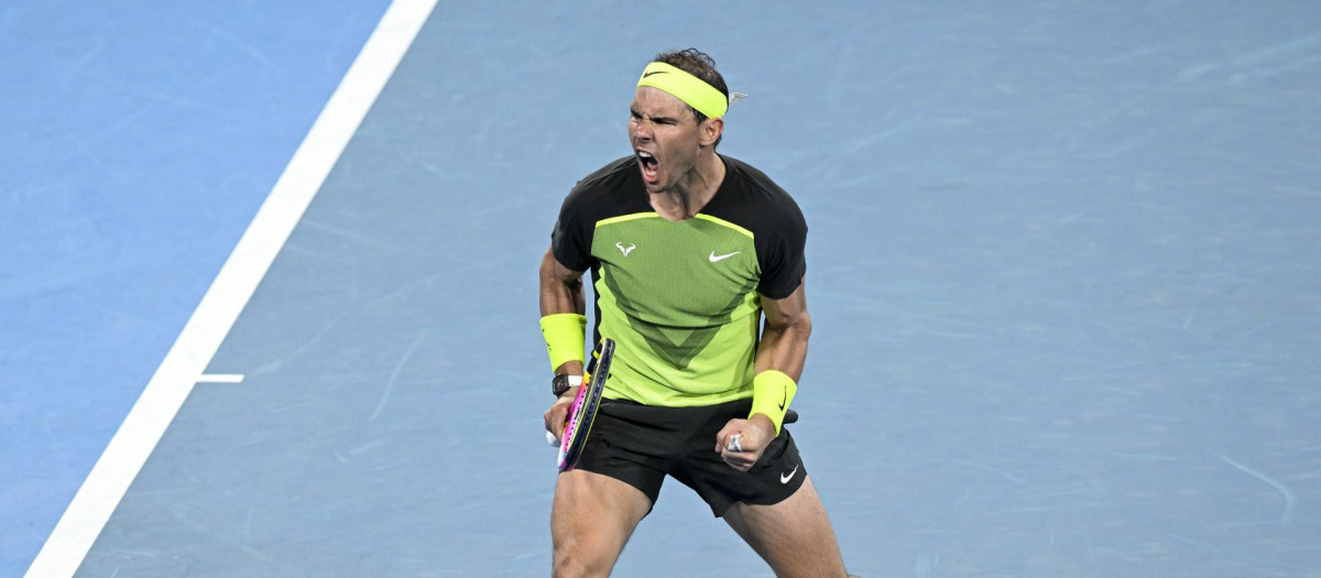 Rafael Nadal, durante un partido de esta temporada
