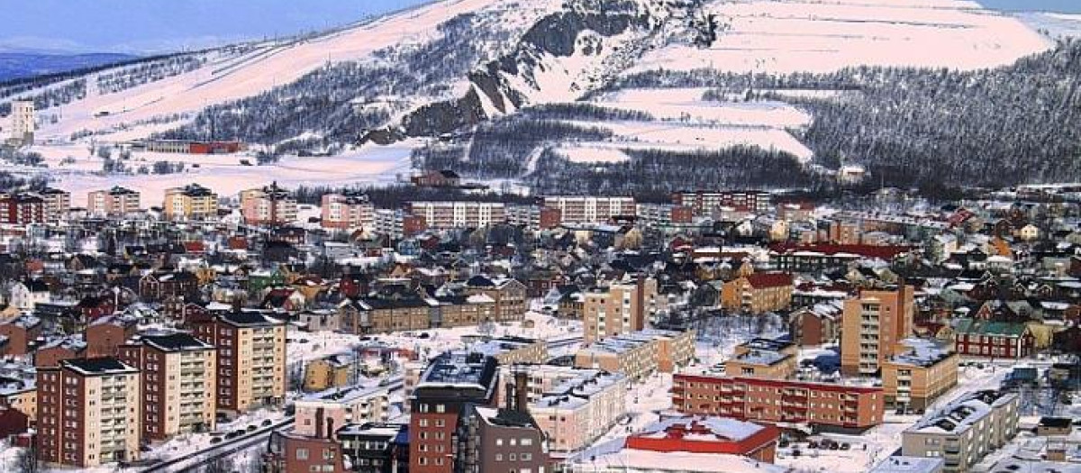 Vista aérea de la ciudad de Kiruna, en Suecia