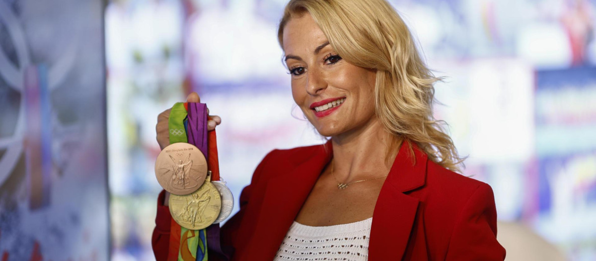 Lydia Valentín en el anuncio de su retirada este jueves: se despide una leyenda del deporte español, triple medallista olímpica, cuatro veces medalla en el Mundial y 12 en el Europeo
