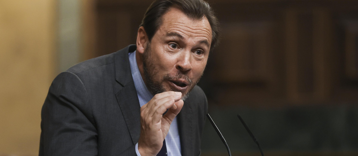 El socialista Óscar Puente, durante su intervención