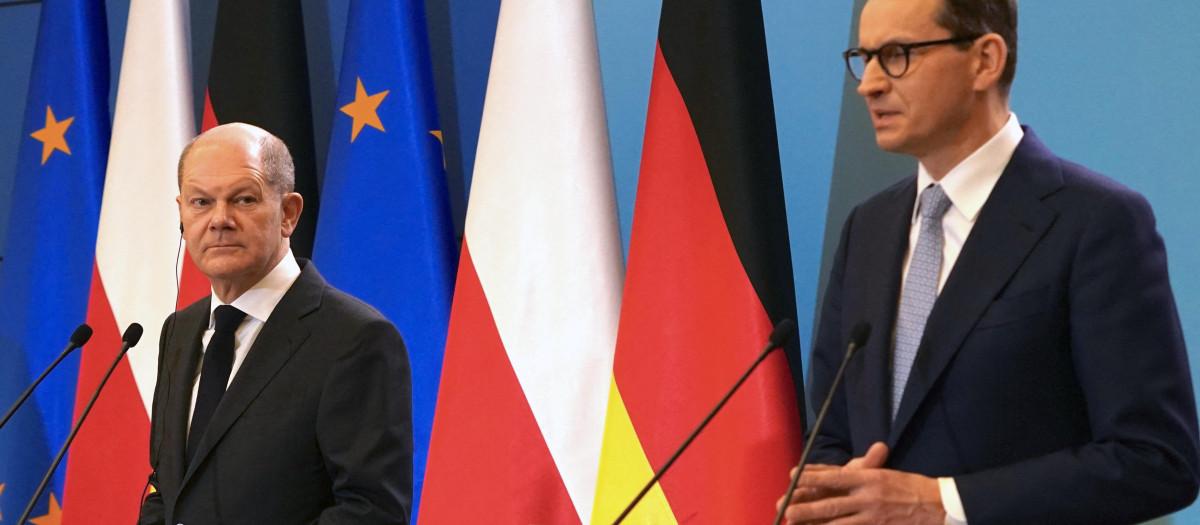 Mateusz Morawiecki y Olaf Scholz, líderes de Polonia y Alemania