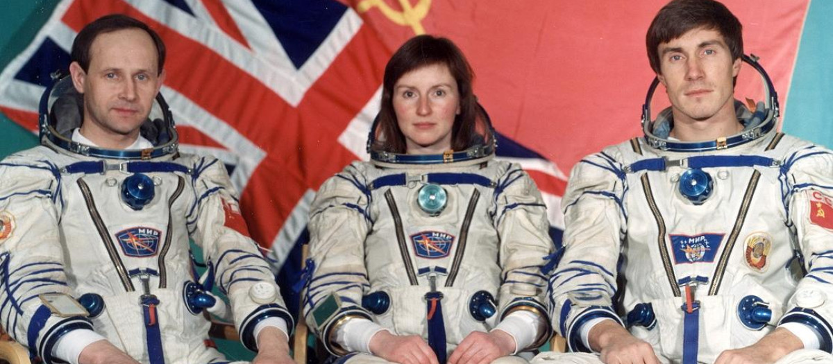 Los tripulantes de la misión espacial tripulada Soyuz 12