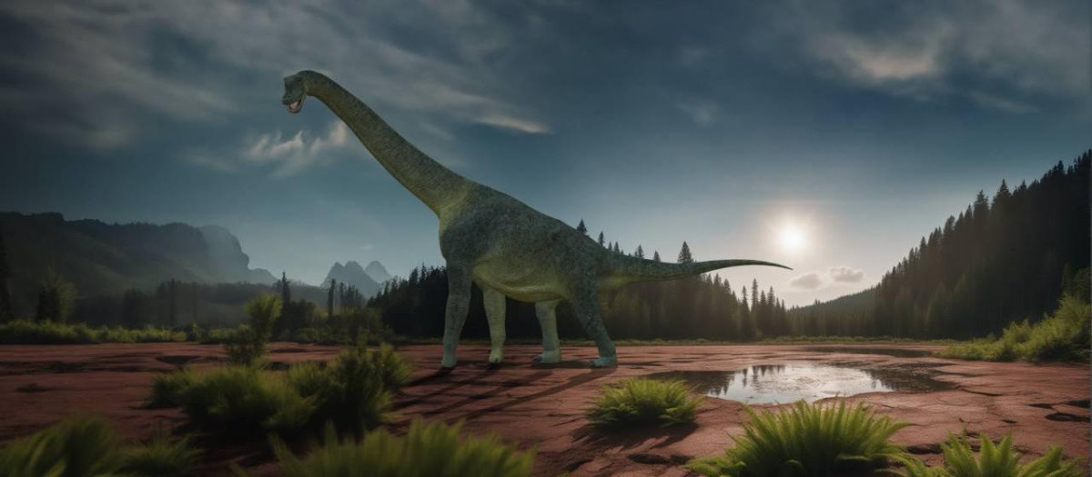 Reconstrucción del aspecto en vida de 'Garumbatitan morellensis'