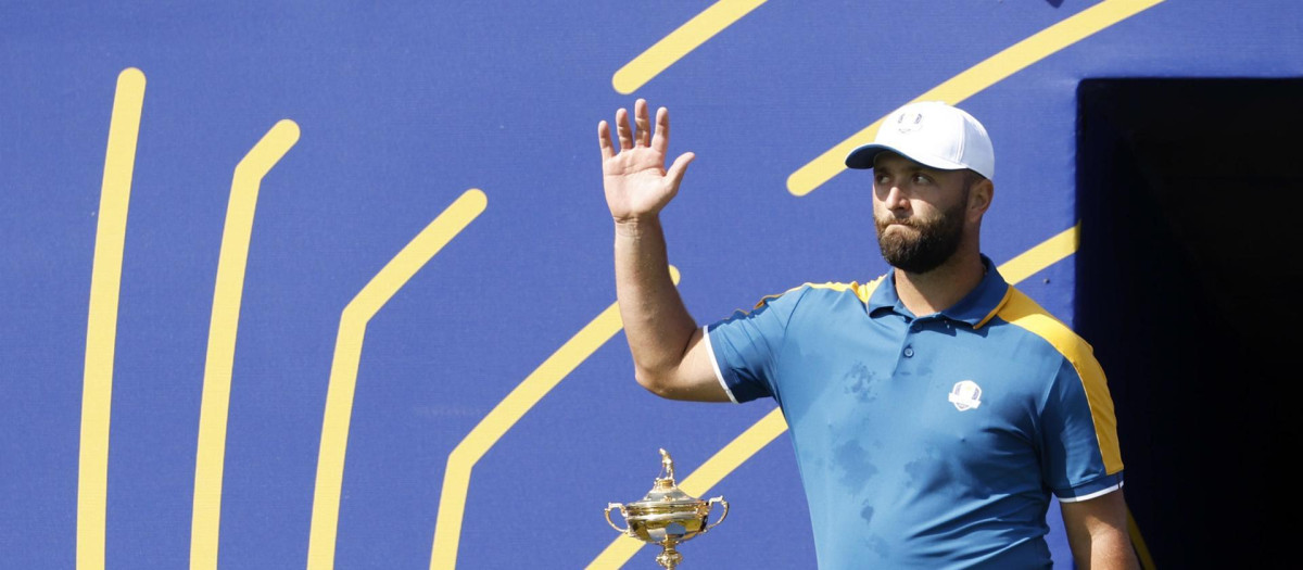 Jon Rahm, miembro del equipo europeo de la Ryder Cup, ganador de esta edición de 2023