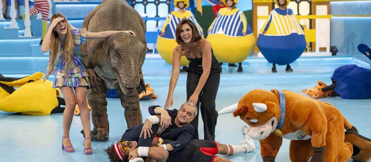 Ramón García, Michelle Calvó y Cristinini, en el programa Grand Prix
