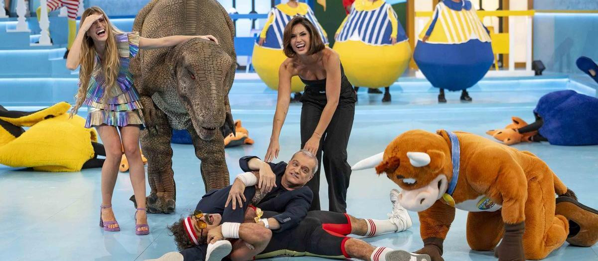 Ramón García, Michelle Calvó y Cristinini, en el programa Grand Prix