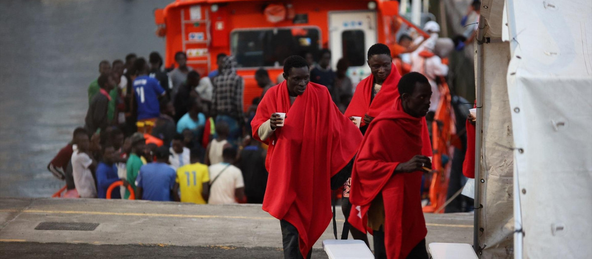 Imagen de archivo de la llegada de un grupo de inmigrantes a Fuerteventura