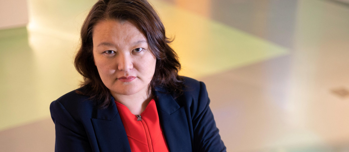 La activista rusa Natalia Arno durante su visita a París