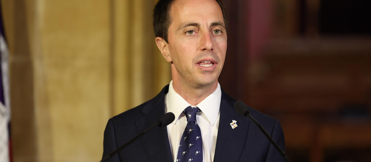 Llorenç Galmés en el acto de toma de posesión de los nuevos consellers del Consell de Mallorca